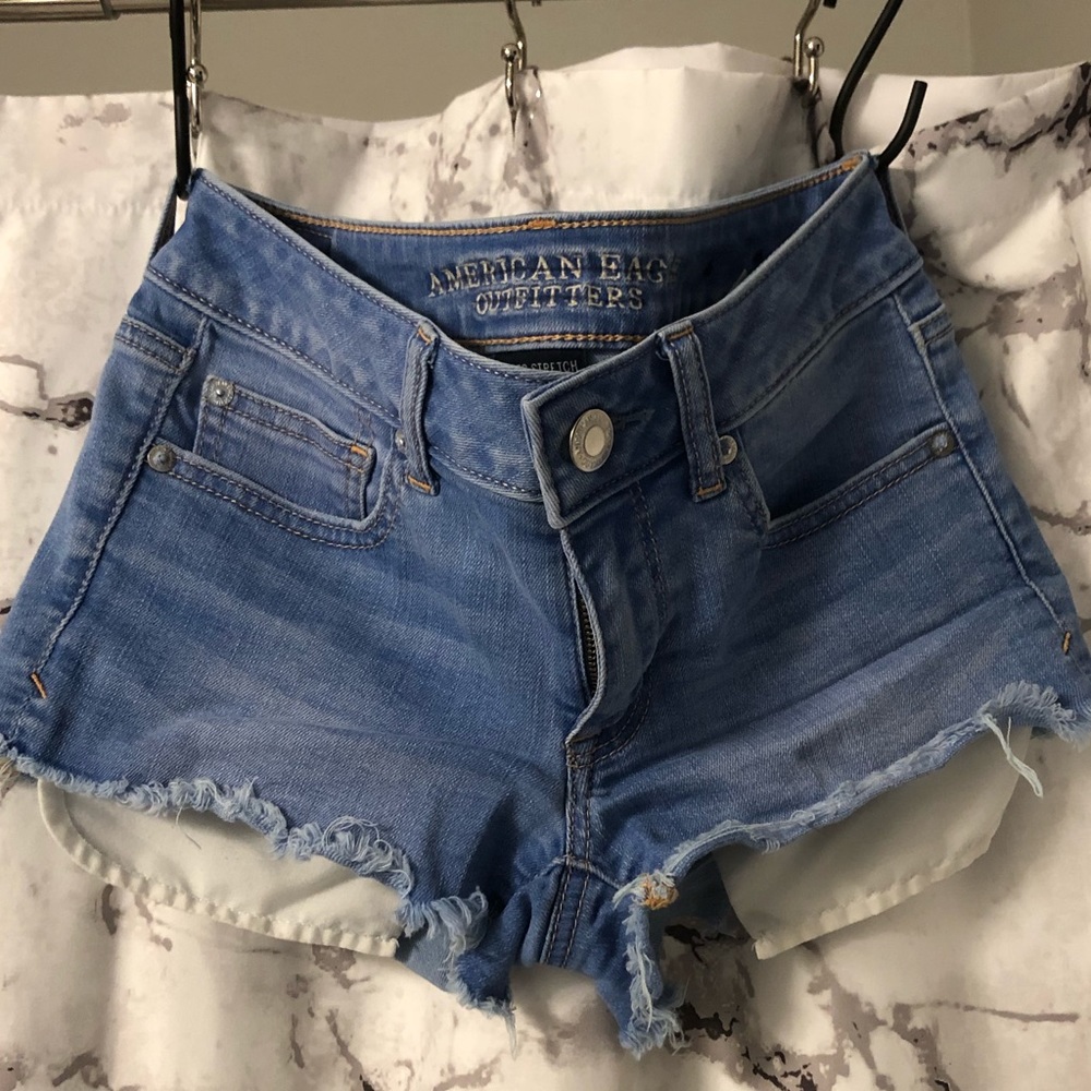 american eagle super stretch shortie shorts